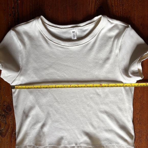 BP. Nordstrom Ribbed Cropped White T-shirt Size XL, Fits Smaller - Picture 6 of 7